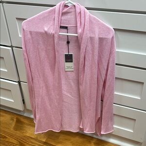 Pink Open Front Cardigan Sweater Lightweight Size XS NWT